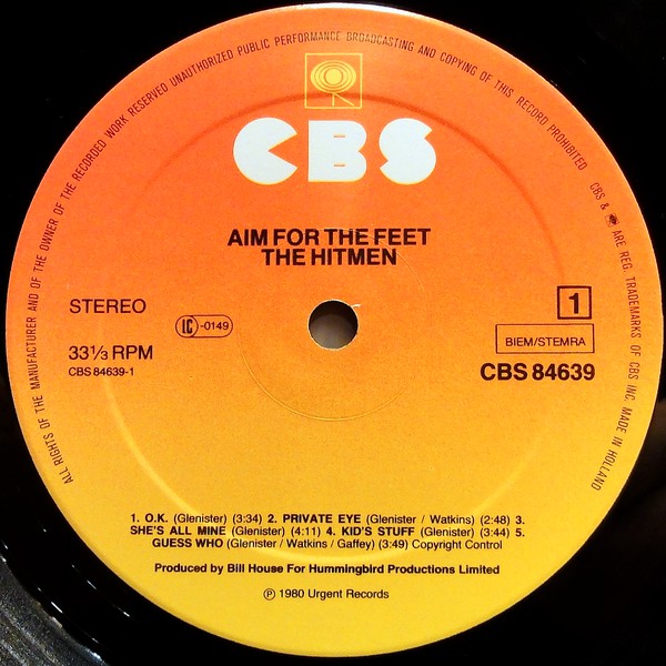 The Hitmen (6) : Aim For The Feet (LP)