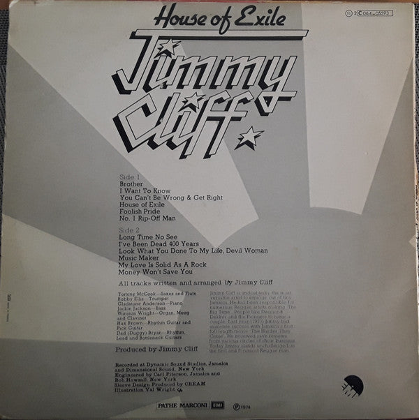 Jimmy Cliff : House Of Exile (LP, Album)