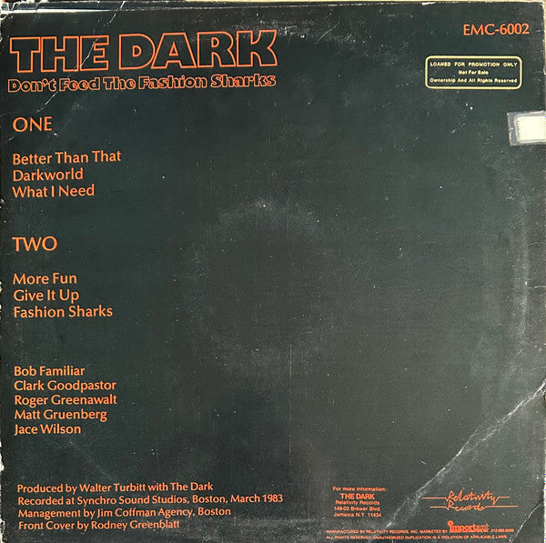 The Dark (5) : Don't Feed The Fashion Sharks (LP)