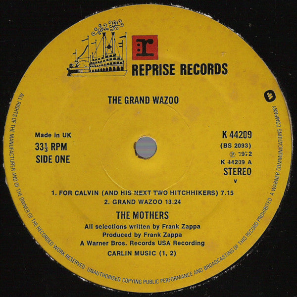 The Mothers : The Grand Wazoo (LP, Album, RE, Ast)