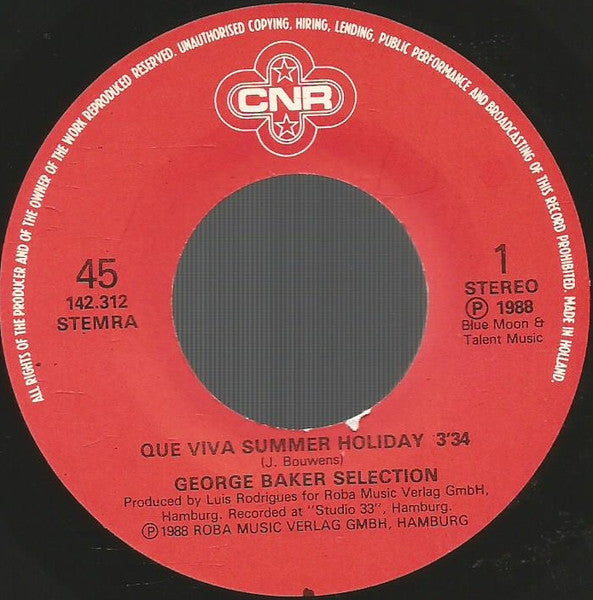 George Baker Selection : Que Viva Summer Holiday (7", Single)
