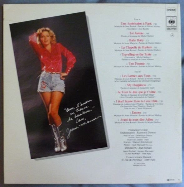 Jeane Manson : Jeane Manson (LP, Album, Gat)
