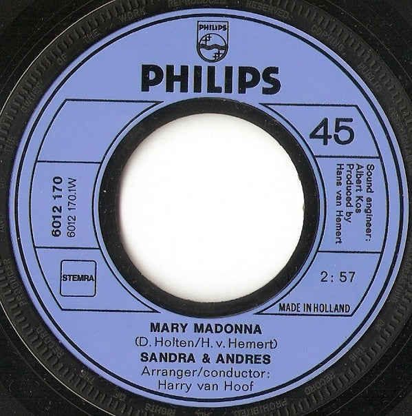 Sandra & Andres : Mary Madonna / It's All Been Said (7", Single)