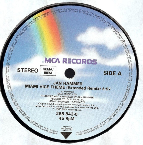 Jan Hammer : Miami Vice Theme (12")