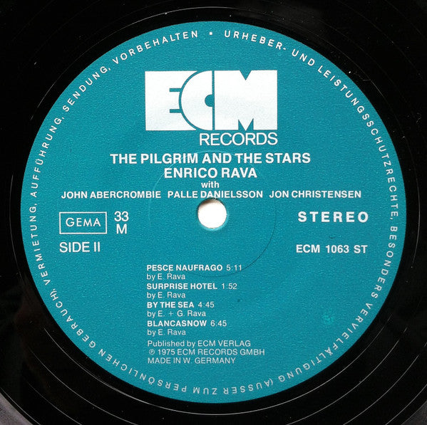 Enrico Rava : The Pilgrim And The Stars (LP, Album)