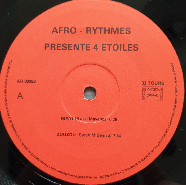 Quatre Etoiles : Afro Rythmes Présente 4 Grandes Vedettes De La Musique Africaine (LP, Album)