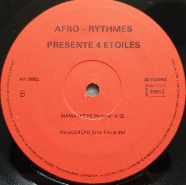 Quatre Etoiles : Afro Rythmes Présente 4 Grandes Vedettes De La Musique Africaine (LP, Album)