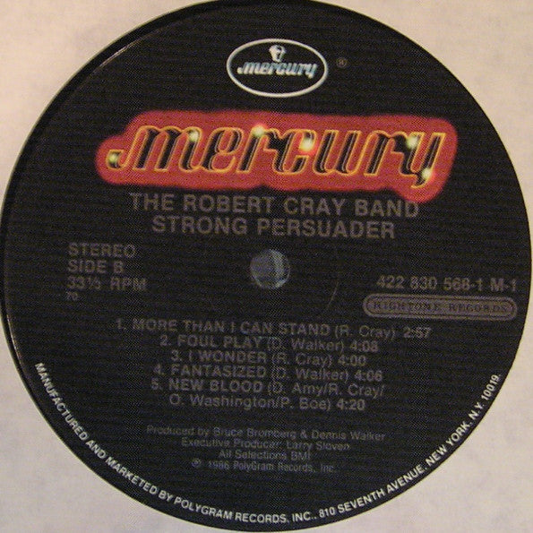 Robert Cray : Strong Persuader (LP,Album,Stereo)