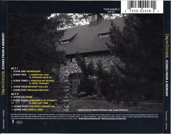 Dream Theater : Metropolis Pt. 2: Scenes From A Memory (CD, Album, RP)