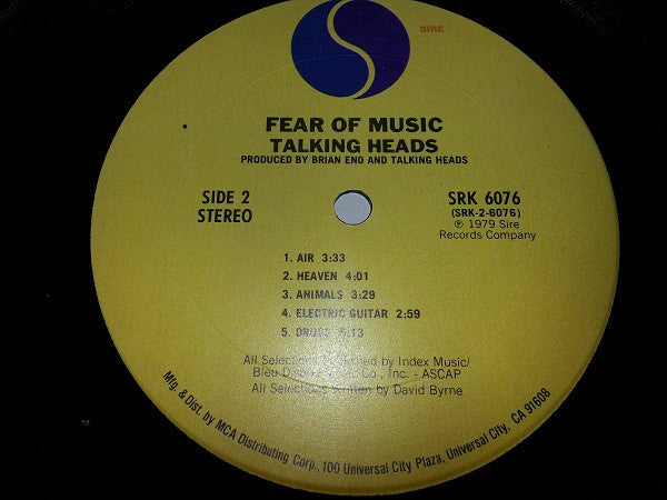 Talking Heads : Fear Of Music (LP, Album, RE, MCA)