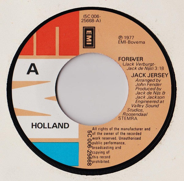 Jack Jersey : Forever  (7")