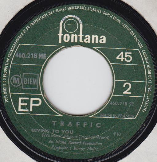 Traffic : Paper Sun (7", EP)