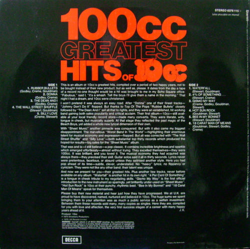 10cc - 100cc: Greatest Hits Of 10cc (LP, Comp) - De Platen Aap – Vinylwinkel in Brielle & online webshop voor muziekliefhebbers