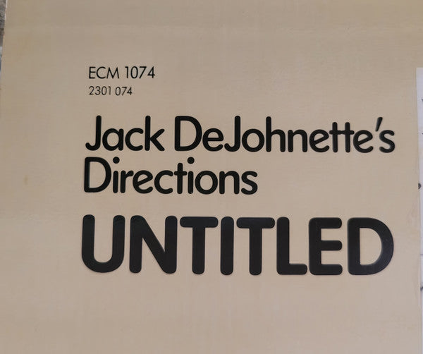Jack DeJohnette's Directions : Untitled (LP, Album)