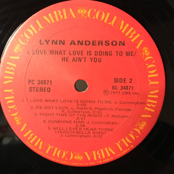 Lynn Anderson : I Love What Love Is Doing To Me / He Ain't You (LP,Album,Stereo)