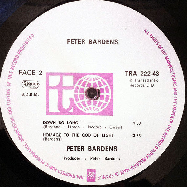 Peter Bardens : Peter Bardens (LP, Comp)