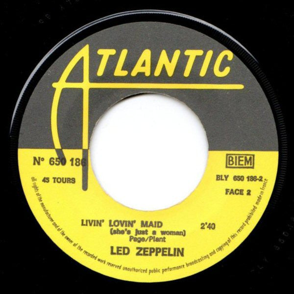 Led Zeppelin : Whole Lotta Love (7", Single)