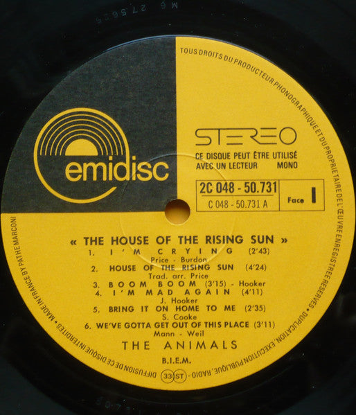 The Animals : House Of The Rising Sun (LP, Comp)