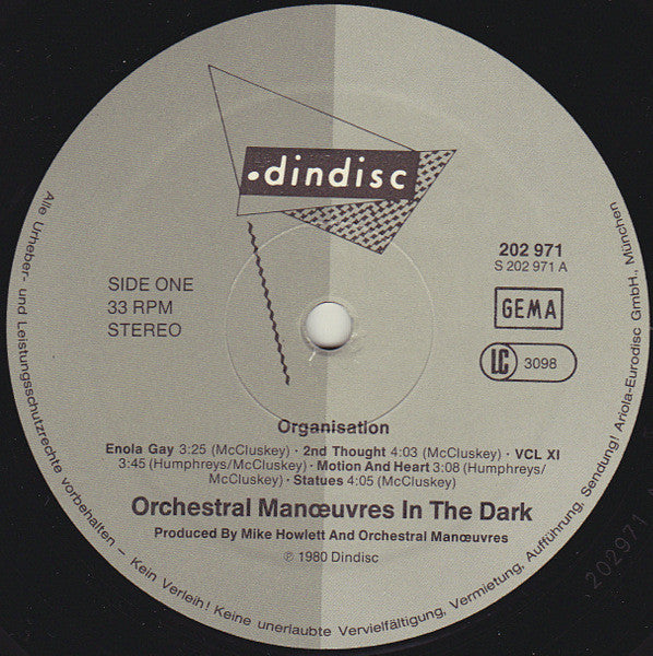 Orchestral Manoeuvres In The Dark : Organisation (LP, Album)