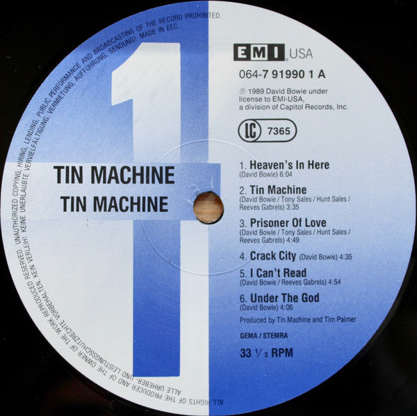 Tin Machine : Tin Machine (LP, Album)