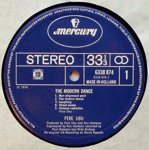 Pere Ubu : The Modern Dance (LP, Album)