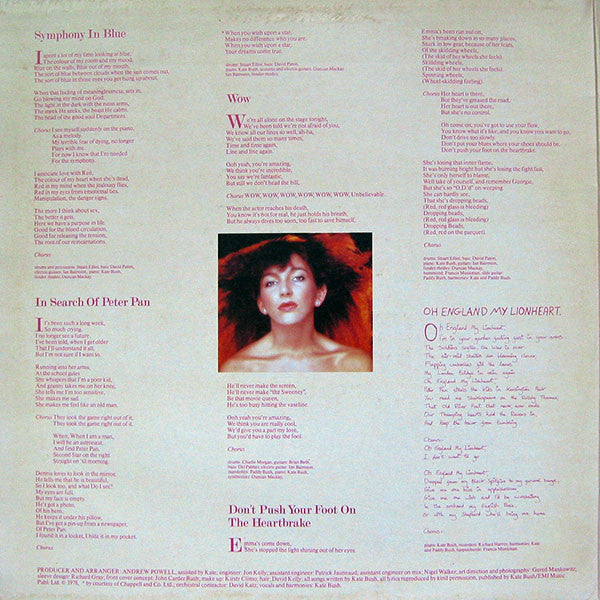 Kate Bush : Lionheart (LP, Album, Gat)