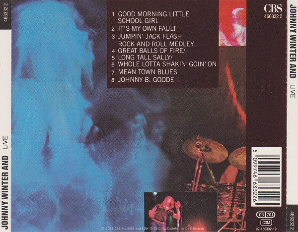 Johnny Winter And : Live Johnny Winter And (CD, Album, RE)