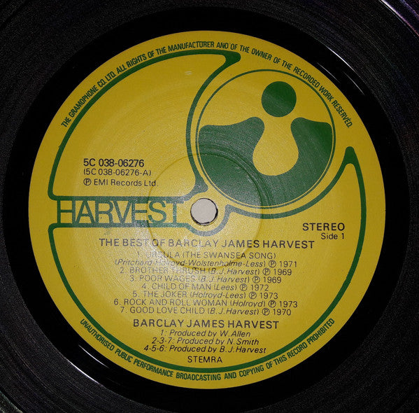 Barclay James Harvest : The Best Of Barclay James Harvest (LP, Comp)