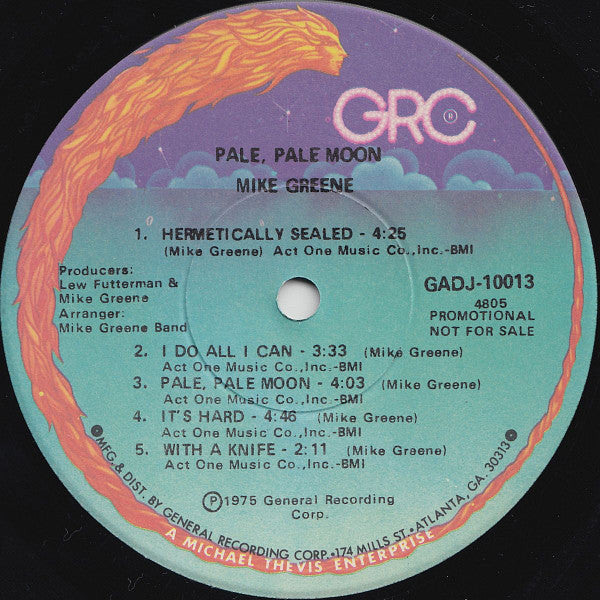 Mike Greene (3) : Pale, Pale Moon (LP, Album, Promo)