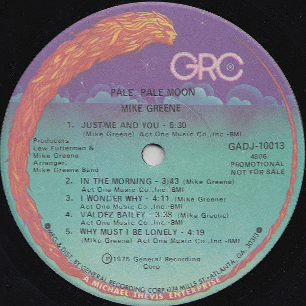 Mike Greene (3) : Pale, Pale Moon (LP, Album, Promo)