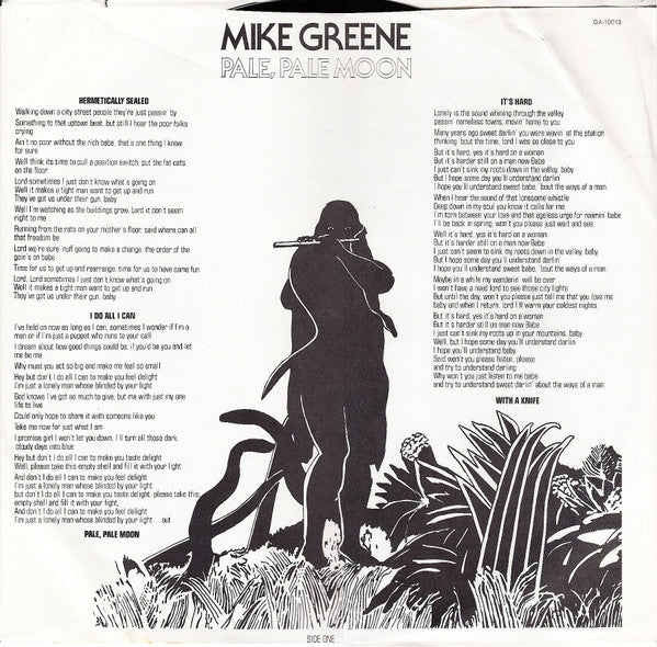 Mike Greene (3) : Pale, Pale Moon (LP, Album, Promo)