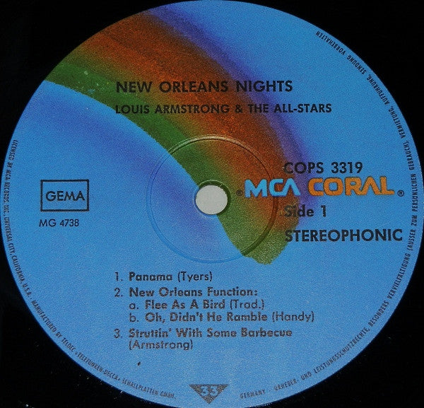 Louis Armstrong And His All-Stars : New Orleans Nights (LP,Album,Reissue,Stereo)