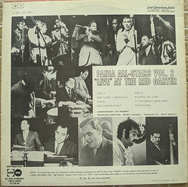 Fania All Stars : Vol.2 Recorded "Live" At The Red Garter (LP, Album)