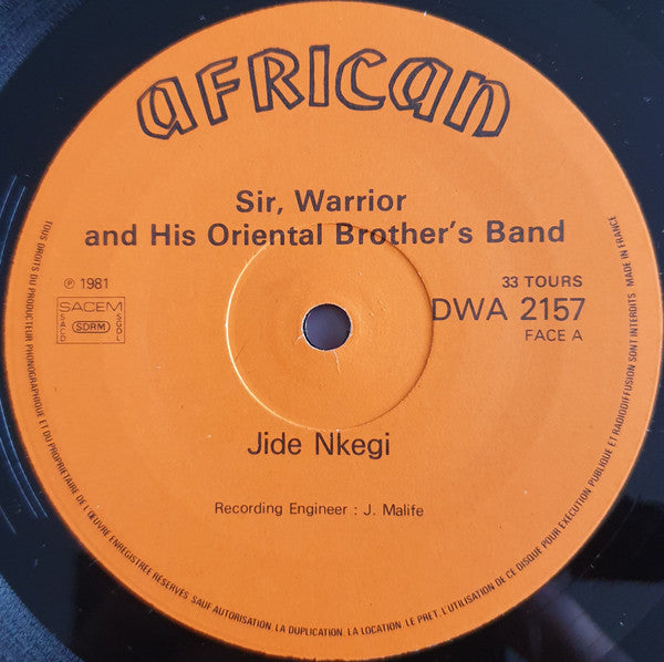 Warrior* And His Oriental Brothers Band* : Jide Nkegi (LP, Album)