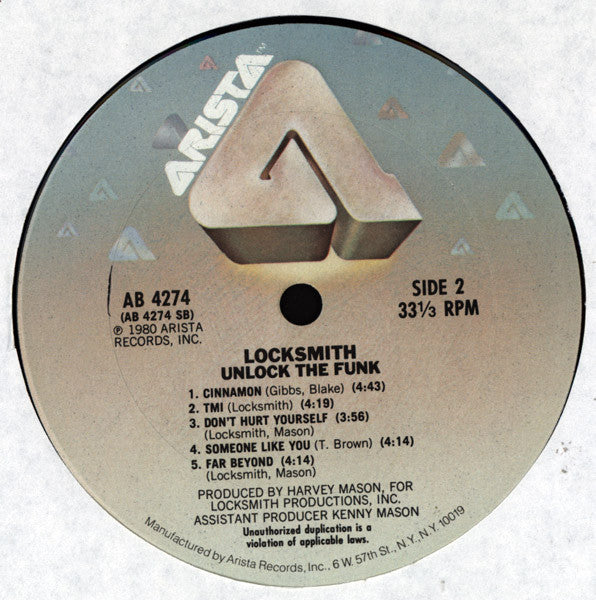Locksmith : Unlock The Funk (LP, Album, San)