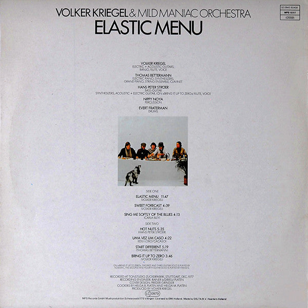 Volker Kriegel & Mild Maniac Orchestra : Elastic Menu (LP, Album)