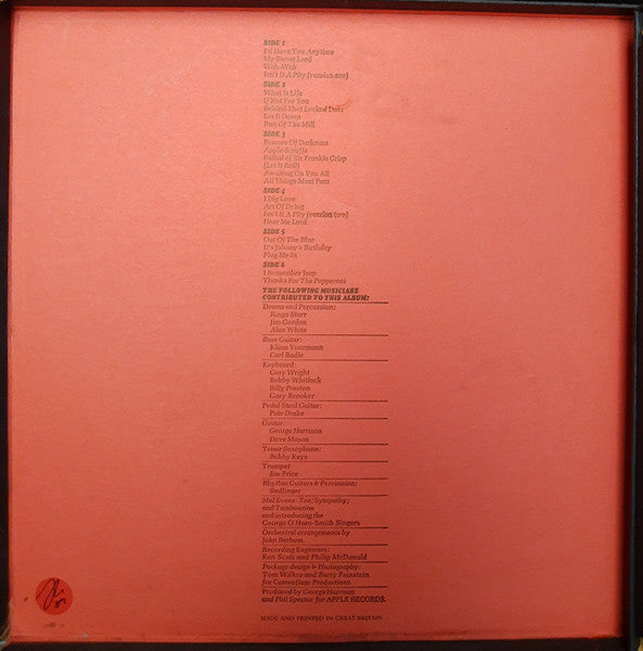 George Harrison : All Things Must Pass (3xLP, Album + Box)