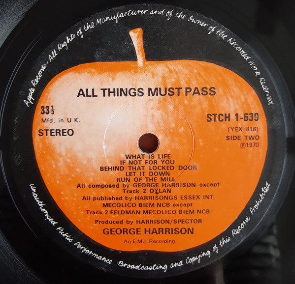 George Harrison : All Things Must Pass (3xLP, Album + Box)