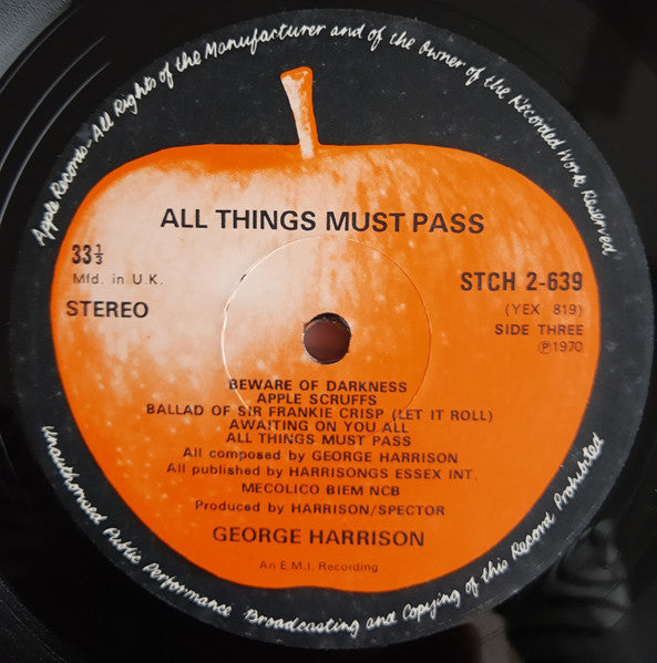 George Harrison : All Things Must Pass (3xLP, Album + Box)