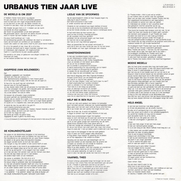 Urbanus : Tien Jaar Live (3xLP, Album, PRS)