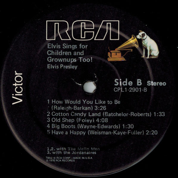 Elvis Presley : Elvis Sings For Children And Grownups Too! (LP, Comp)