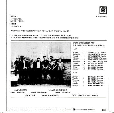 Bruce Springsteen : The River / Born To Run / Rosalita (12", Single, Mis)