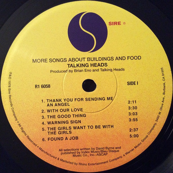 Talking Heads : More Songs About Buildings And Food (LP,Album,Reissue,Remastered)