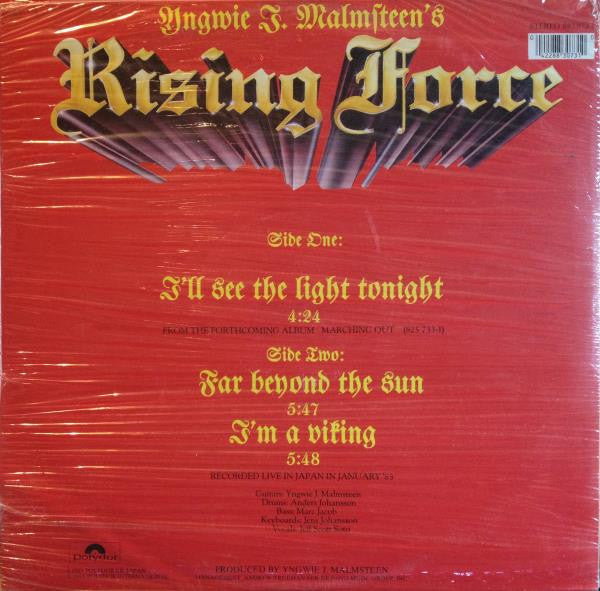 Yngwie J. Malmsteen's Rising Force : Studio / Live '85 (12", EP, Maxi, S/Edition, PRS)