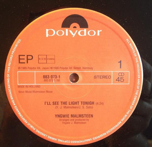 Yngwie J. Malmsteen's Rising Force : Studio / Live '85 (12", EP, Maxi, S/Edition, PRS)