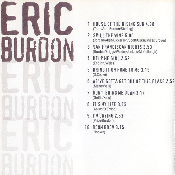 Eric Burdon : House Of The Rising Sun (CD, Album)