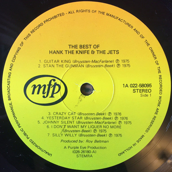 Hank The Knife And The Jets : The Best Of Hank The Knife & The Jets (LP, Comp)