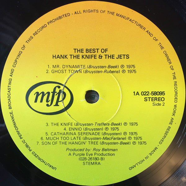 Hank The Knife And The Jets : The Best Of Hank The Knife & The Jets (LP, Comp)