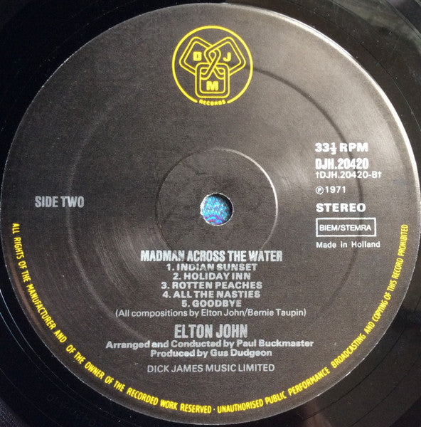 Elton John : Madman Across The Water (LP, Album, Gat)