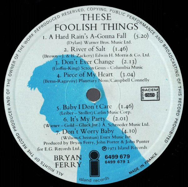 Bryan Ferry : These Foolish Things (LP, Album)